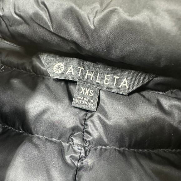 Athleta Women's Black Downkind Jacket Size XXS Goose Down Excellent Condition - Picture 3 of 8